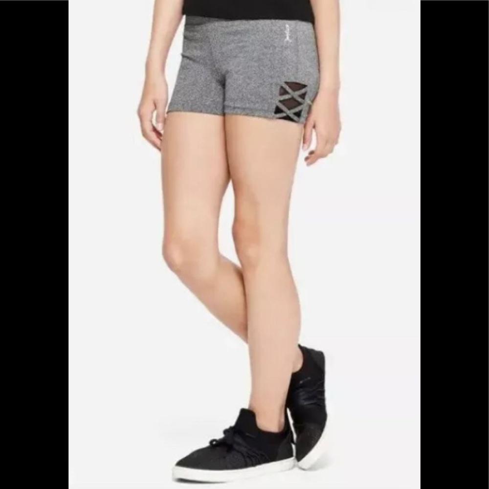 Justice Girl’s Gray Lattice Compression Shorts